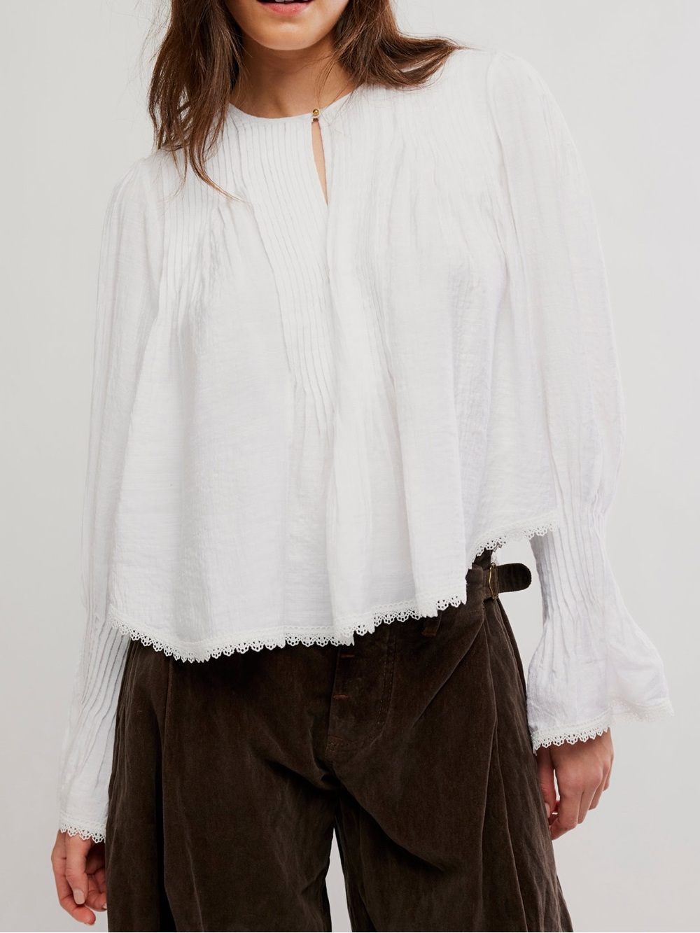 LIKE NEW Free People Women’s Thousand Pintucks Blouse Top